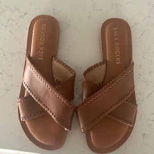 Jack Rogers X Band Sandal Sloane. Cognac. Size 8.